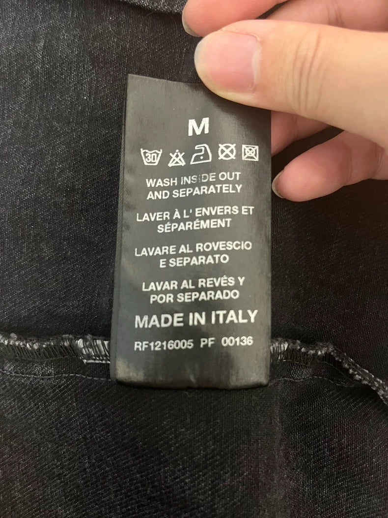 RAF SIMONS Black Denim Jacket Size M