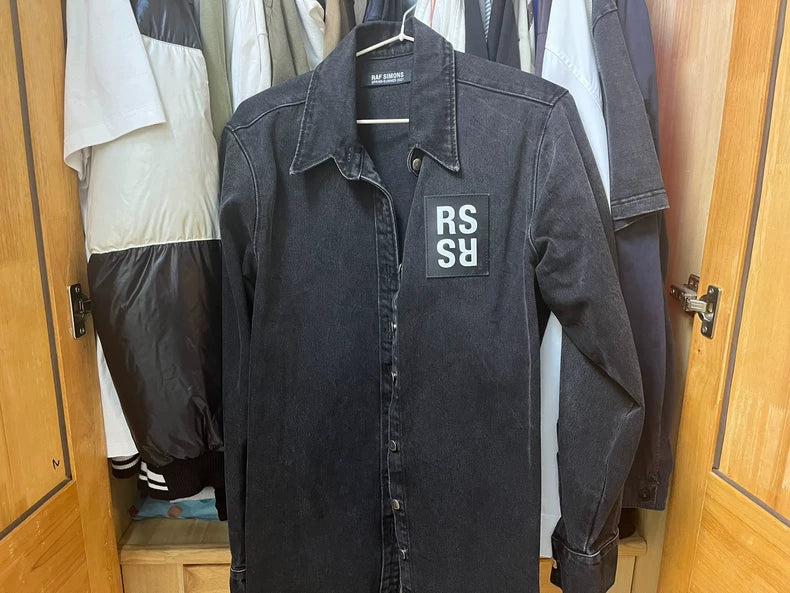 RAF SIMONS Black Denim Jacket Size M