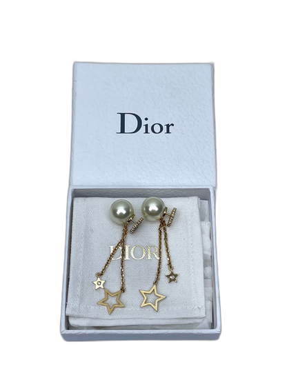 Dior Pearl Star Earrings with Tassels