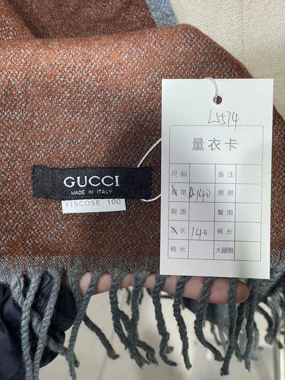Vintage Gucci Logo Scarf Shawl Wrap