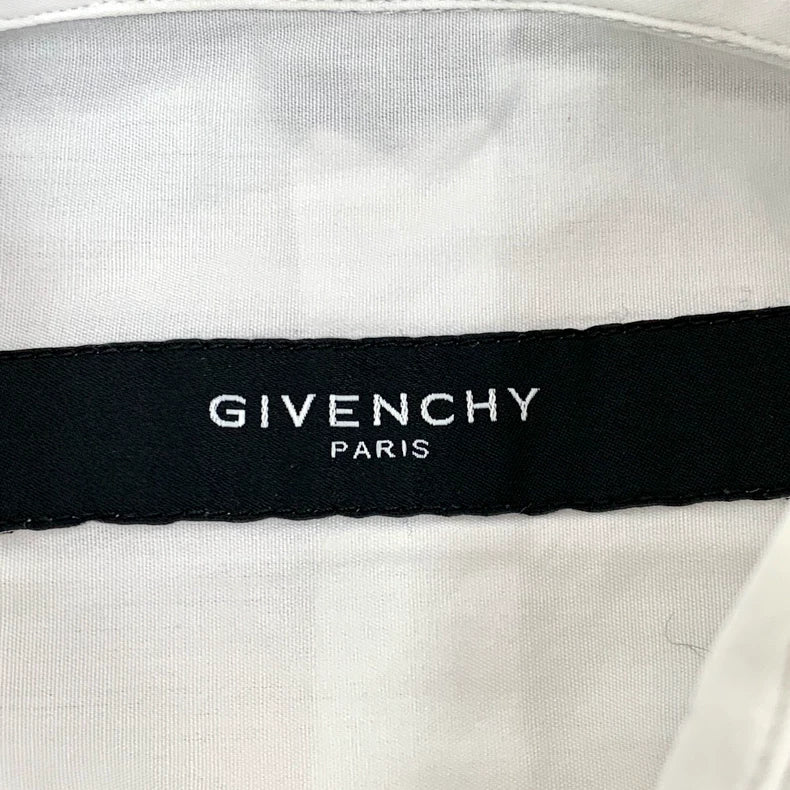 Givenchy White Cotton Long Sleeve Button-Up Shirt