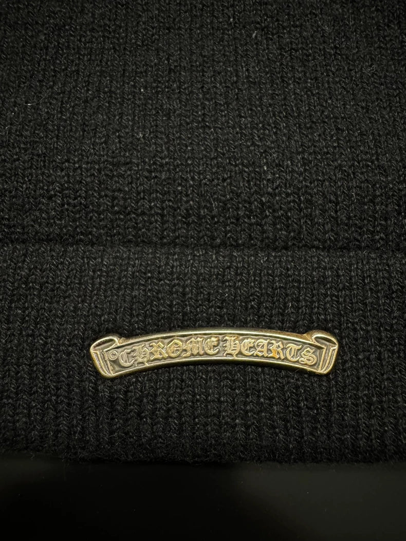 Chrome Hearts Black Cashmere Cross Patch Hoodie-yf