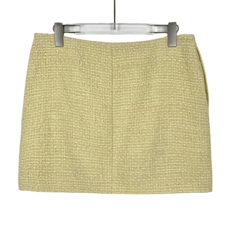 Celine Yellow Wool Knit Short Sleeve Set