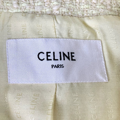 Celine Yellow Wool Knit Short Sleeve Set
