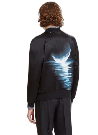 Saint Laurent Paris Moon Print Bomber Jacket
