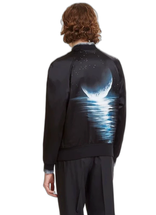 Saint Laurent Paris Moon Print Bomber Jacket