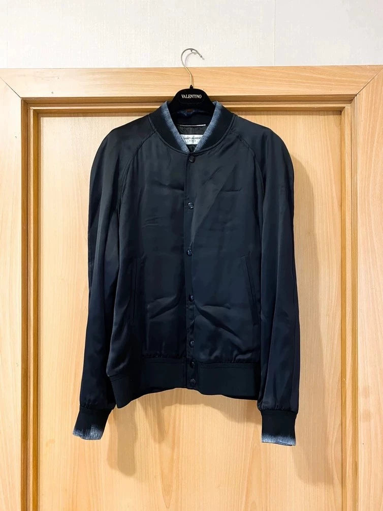 Saint Laurent Paris Moon Print Bomber Jacket