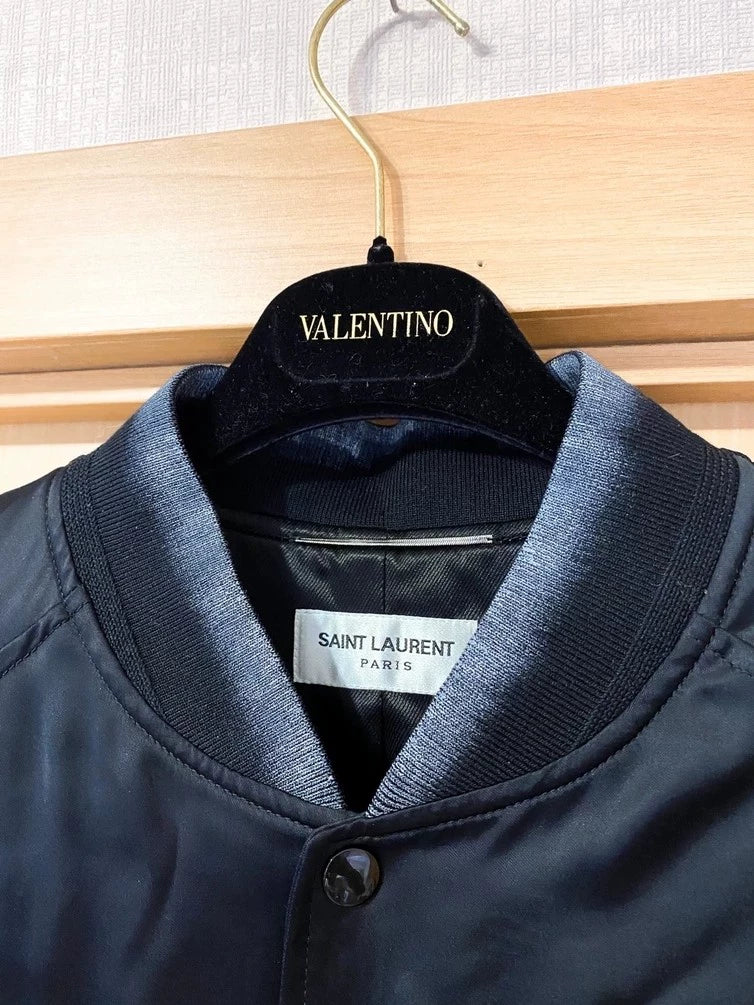 Saint Laurent Paris Moon Print Bomber Jacket