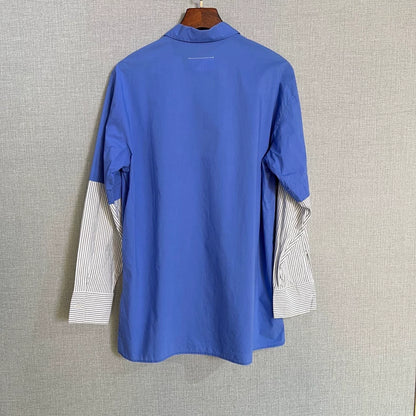 Blue Paneled Shirt from Maison Margiela