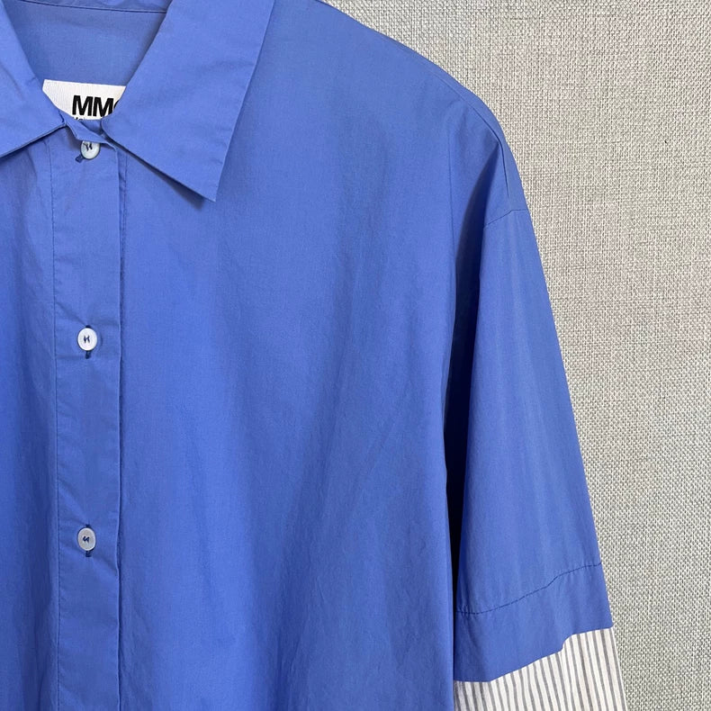 Blue Paneled Shirt from Maison Margiela