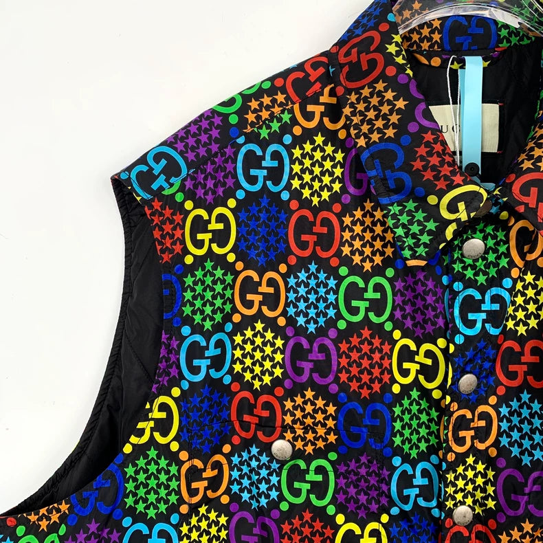 Gucci Multicolor Logo Print Vest