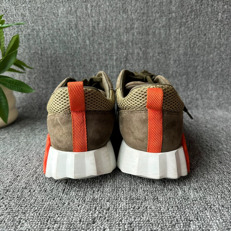 Hermes Olive Green Bouncing Low Top Sneakers