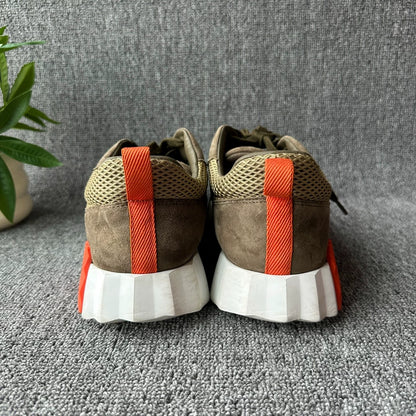 Hermes Olive Green Bouncing Low Top Sneakers