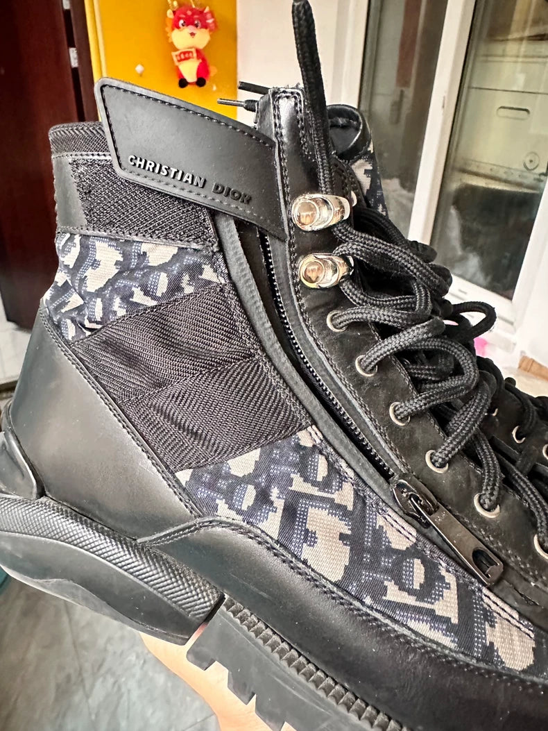 Dior High-Top Zip Casual Sneakers