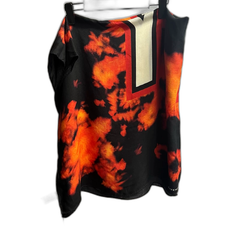 Givenchy Flame Print Logo Scarf