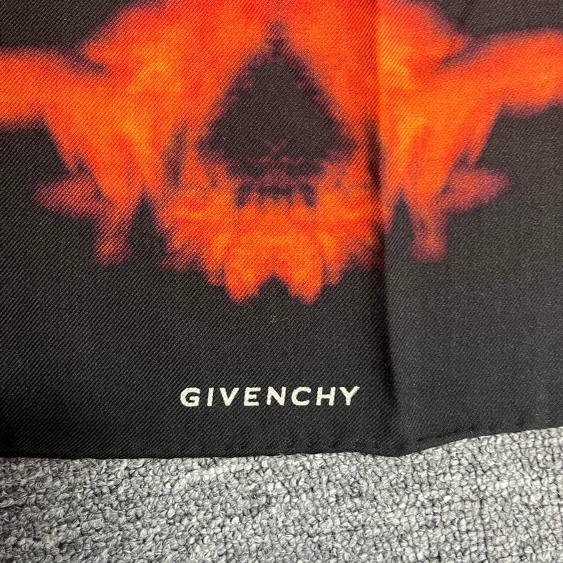 Givenchy Flame Print Logo Scarf