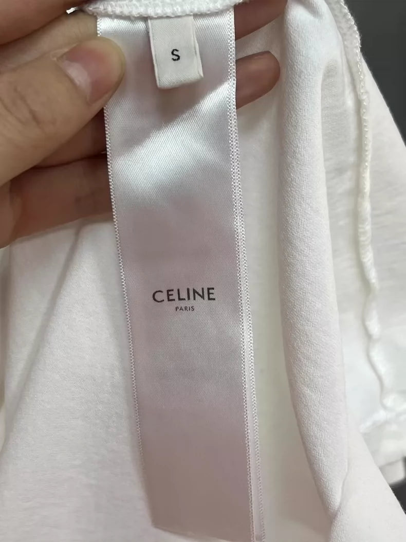 Celine Small Logo Short Sleeve T-Shirt