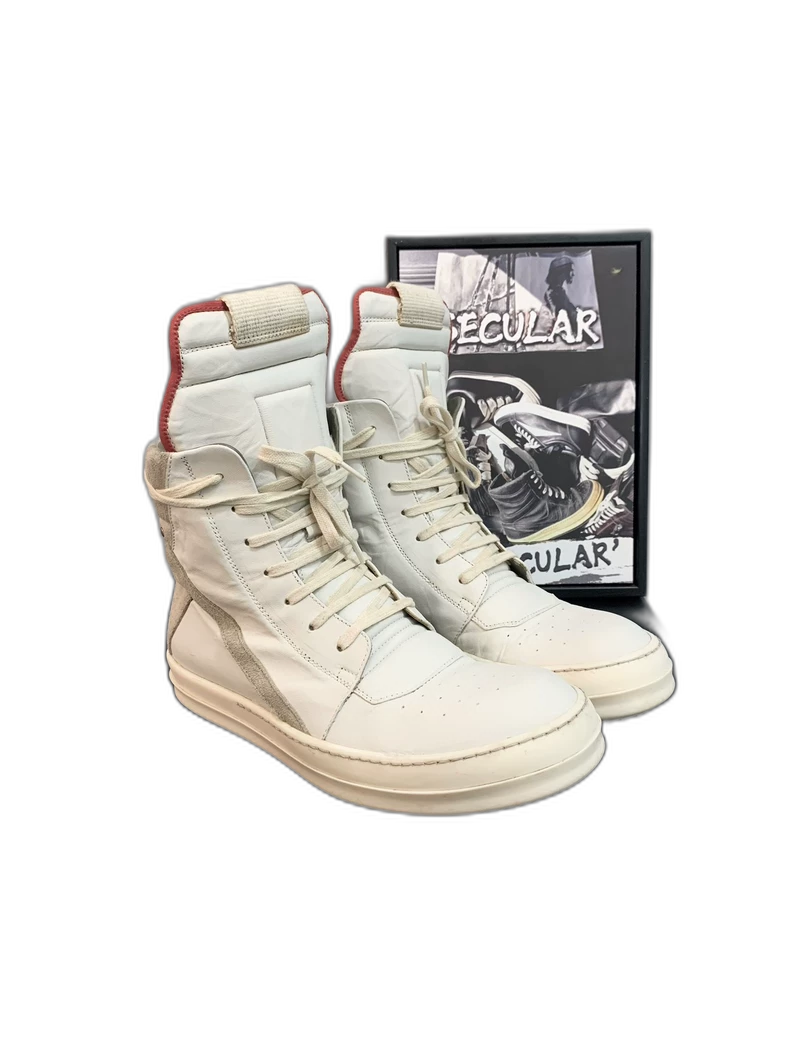 Rick Owens Geobasket Rare Light Grey Sneakers-yf