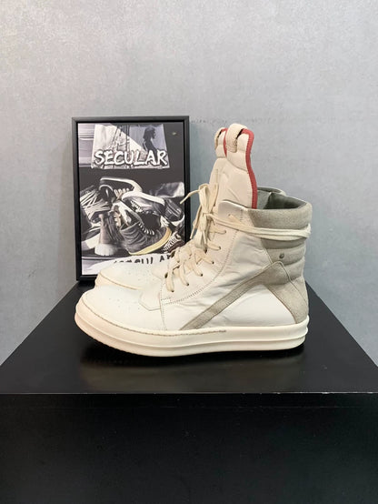 Rick Owens Geobasket Rare Light Grey Sneakers-yf