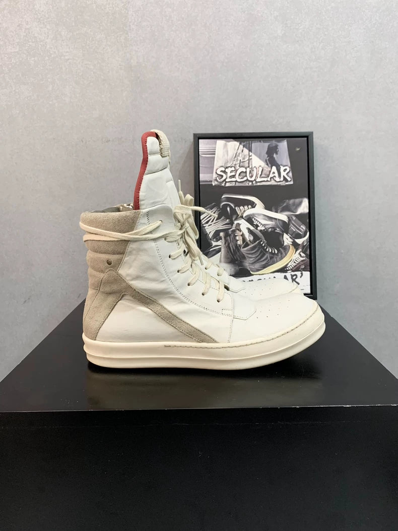 Rick Owens Geobasket Rare Light Grey Sneakers-yf