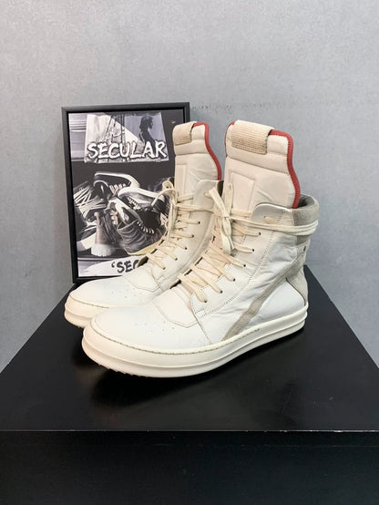 Rick Owens Geobasket Rare Light Grey Sneakers-yf