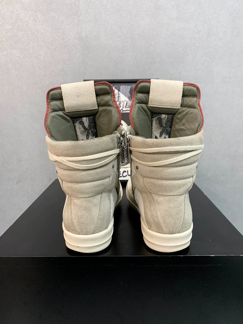 Rick Owens Geobasket Rare Light Grey Sneakers-yf