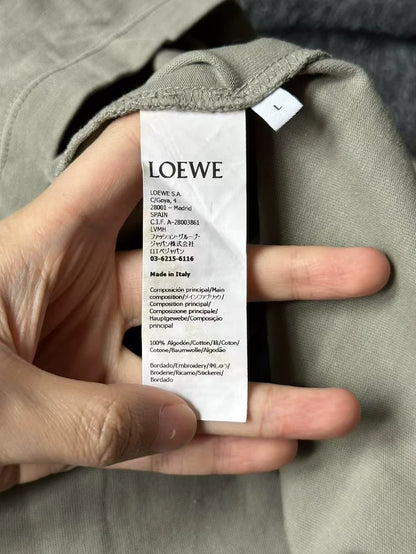 LOEWE Embroidered Logo Short Sleeve Tee