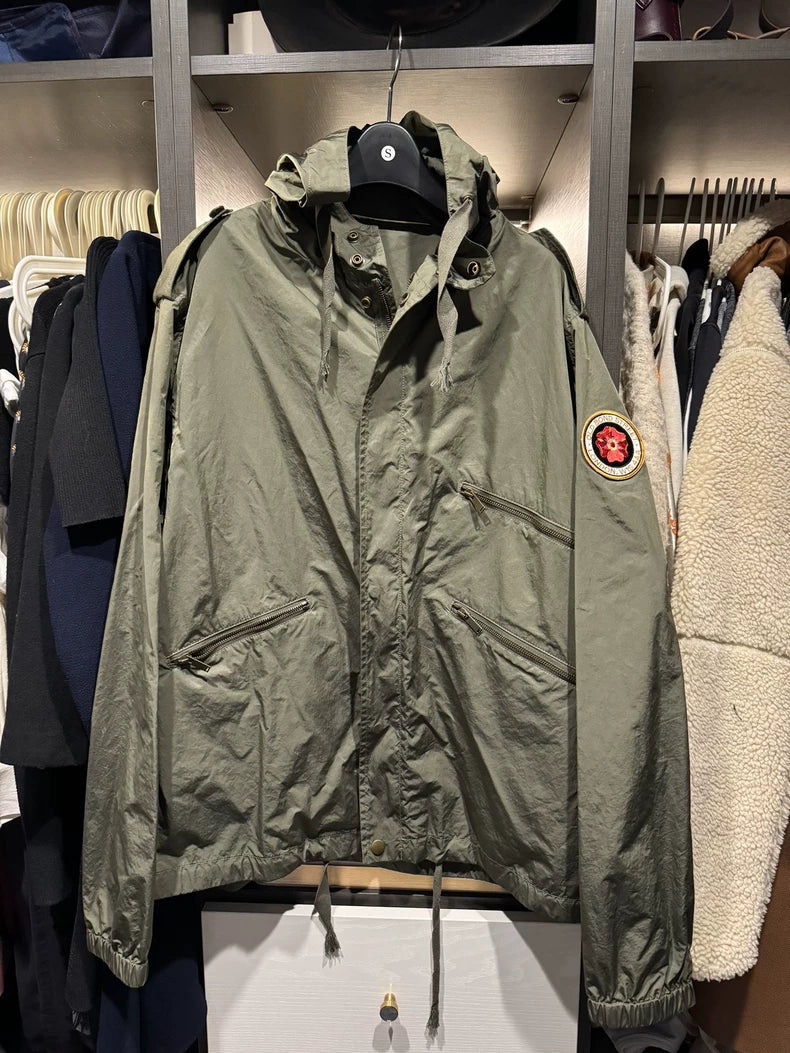 Saint Laurent Military Windproof Hooded Jacket