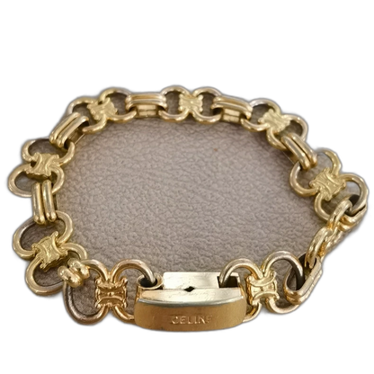 Vintage Celine Gold Baroque Bracelet