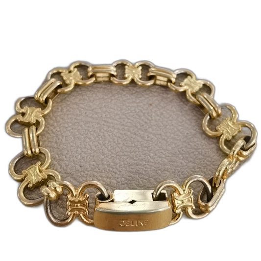 Vintage Celine Gold Baroque Bracelet