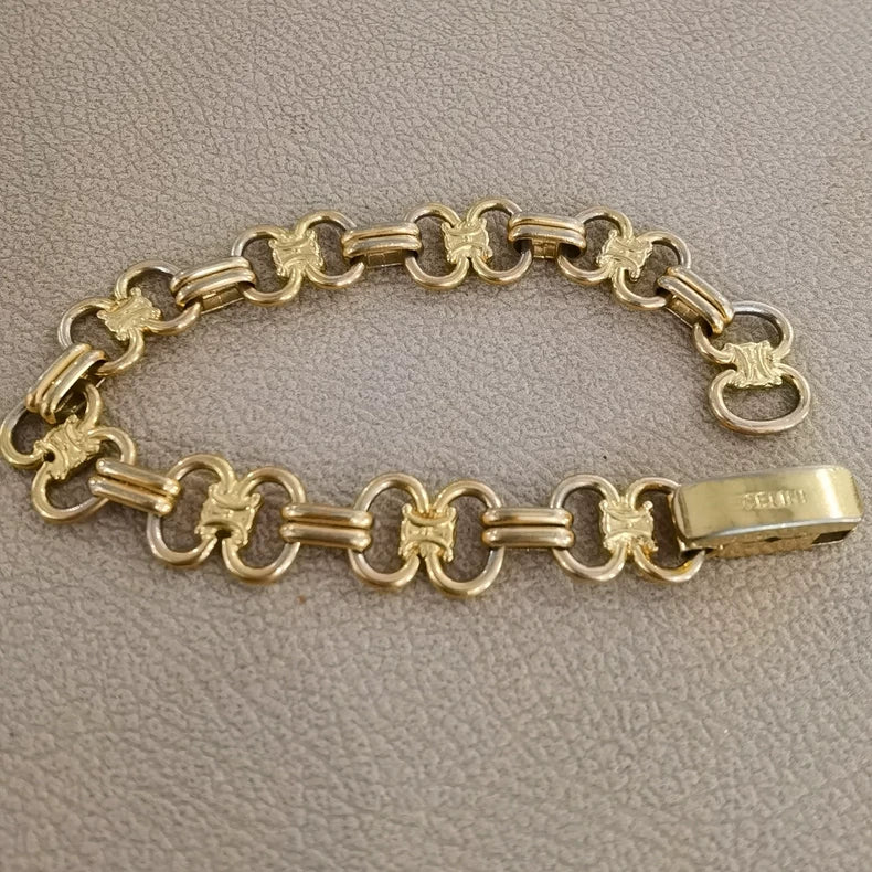 Vintage Celine Gold Baroque Bracelet