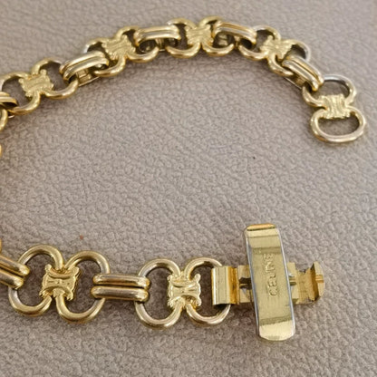 Vintage Celine Gold Baroque Bracelet