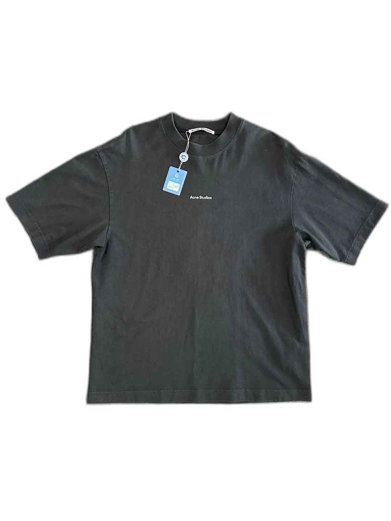 Acne Studios Black Distressed Letter Short Sleeve
