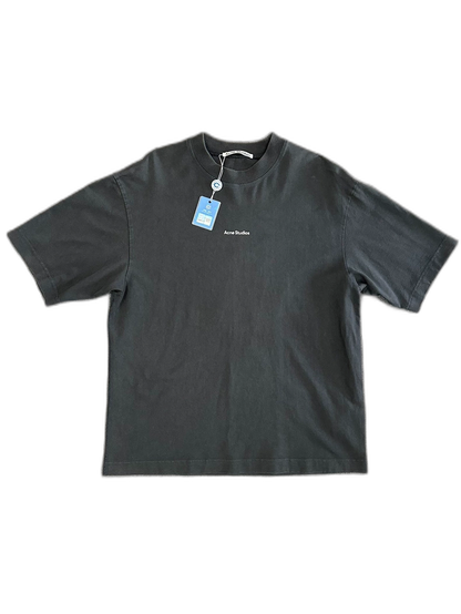 Acne Studios Black Distressed Letter Short Sleeve