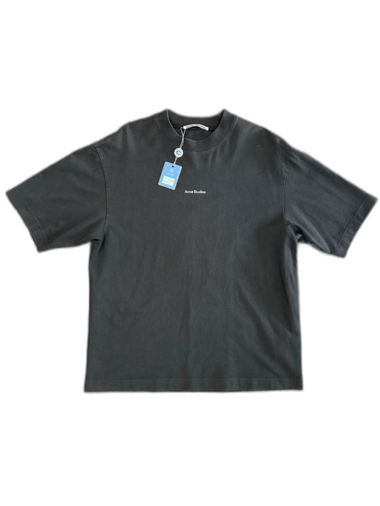 Acne Studios Black Distressed Letter Short Sleeve