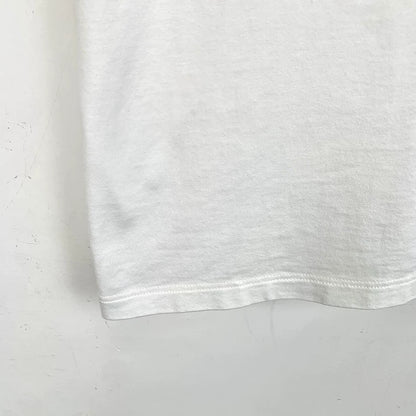 Celine White Logo Print Cotton T-Shirt