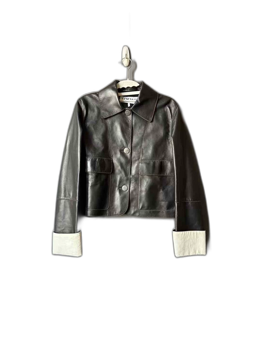 Loewe Black and White Short Leather Jacket