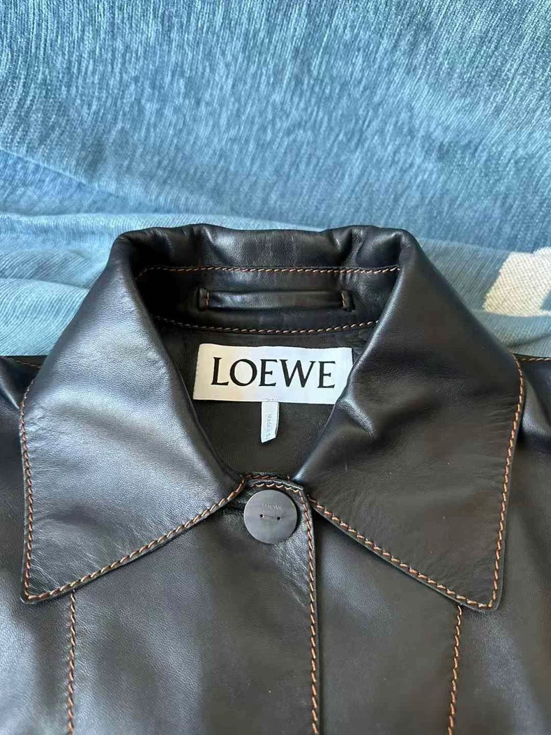 Loewe Black and White Short Leather Jacket