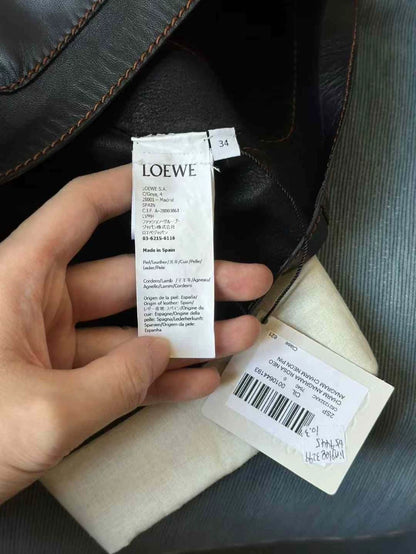 Loewe Black and White Short Leather Jacket