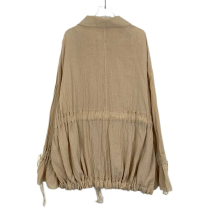 Loewe Brown Ruffled Cotton Cardigan Coat