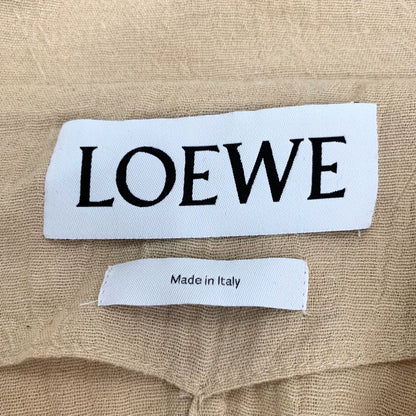 Loewe Brown Ruffled Cotton Cardigan Coat