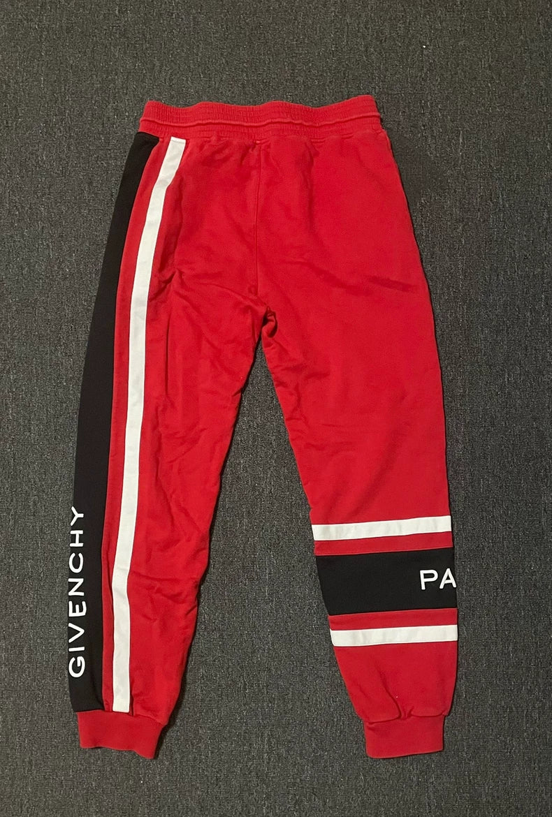 Givenchy Red Embroidered Sweatpants-yf