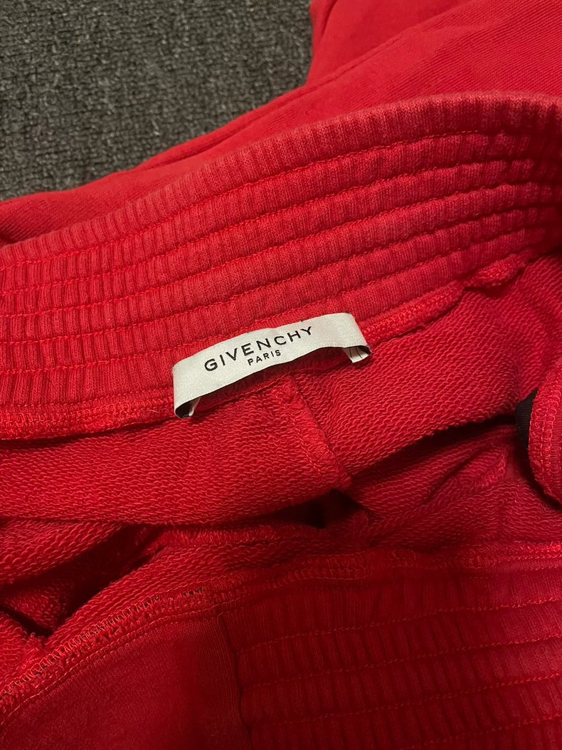 Givenchy Red Embroidered Sweatpants-yf