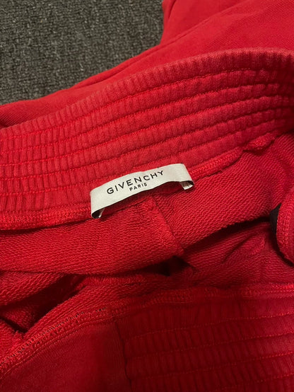 Givenchy Red Embroidered Sweatpants-yf