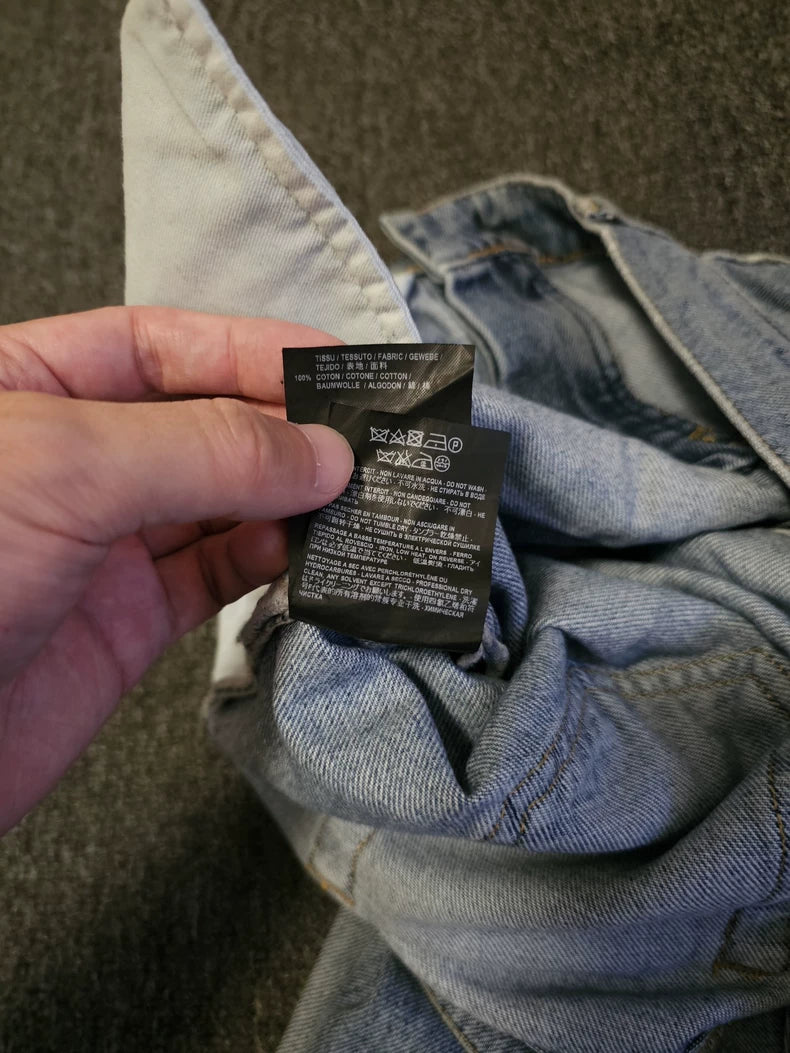 Saint Laurent Distressed Knee Denim Jeans-yf