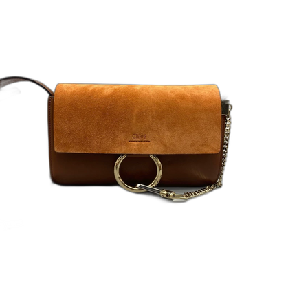 Chloe Suede Caramel Ring Handbag