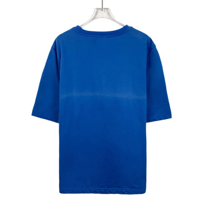 Hermes Blue Robot Embroidery Cotton T-shirt