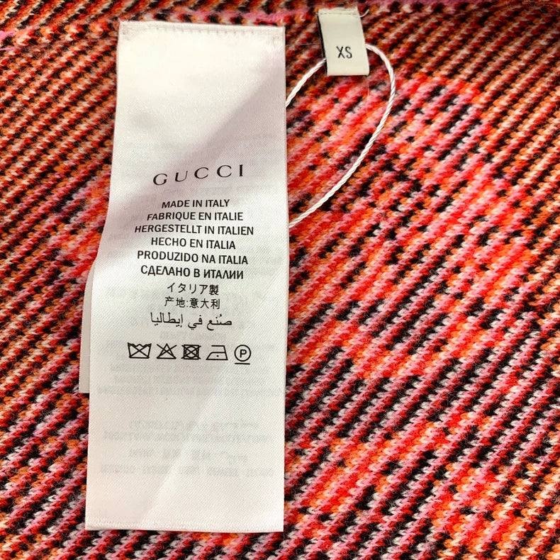 Gucci Pink Tiger Wool Cardigan