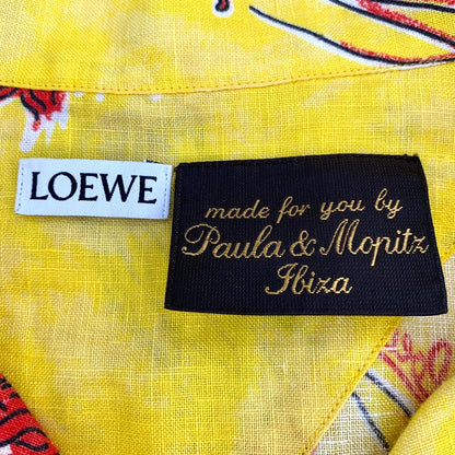Loewe Yellow Animal Print Short Sleeve Shirt