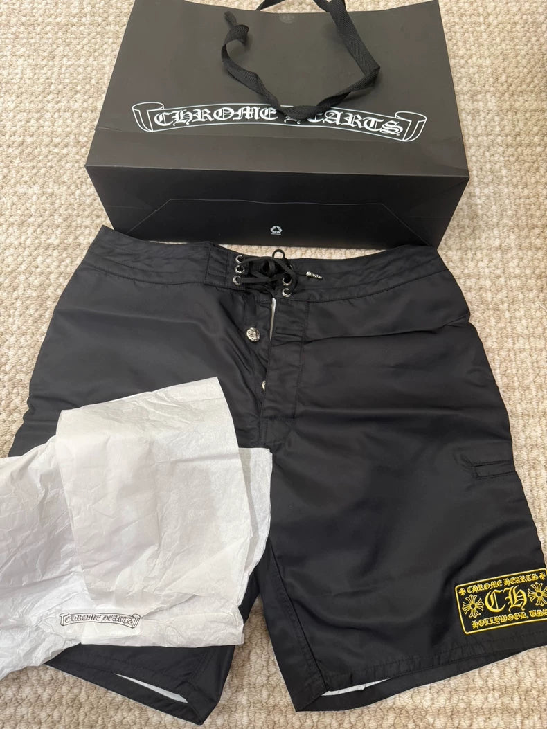 Chrome Hearts Black Drawstring Beach Shirt